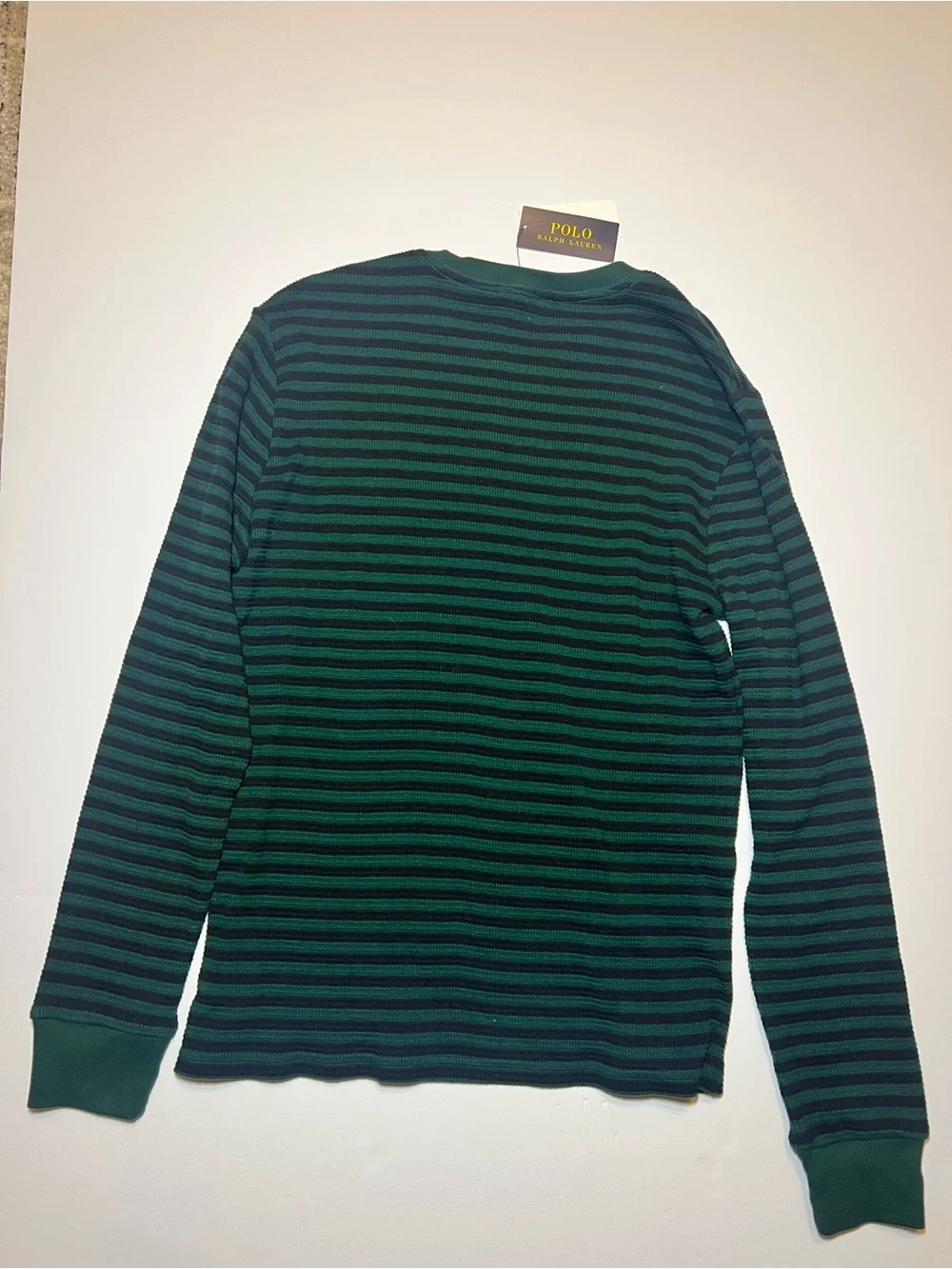 Polo Ralph Lauren Green & Black Striped Long Sleeve Tee